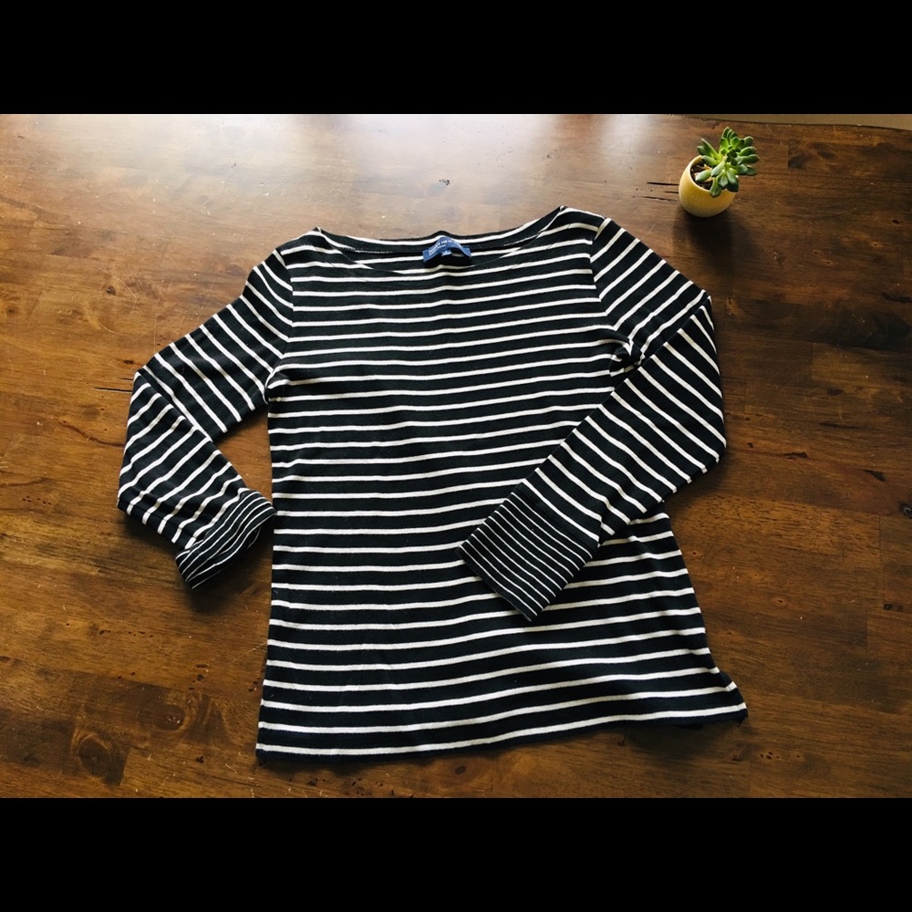 Jones New York Long sleeve striped top